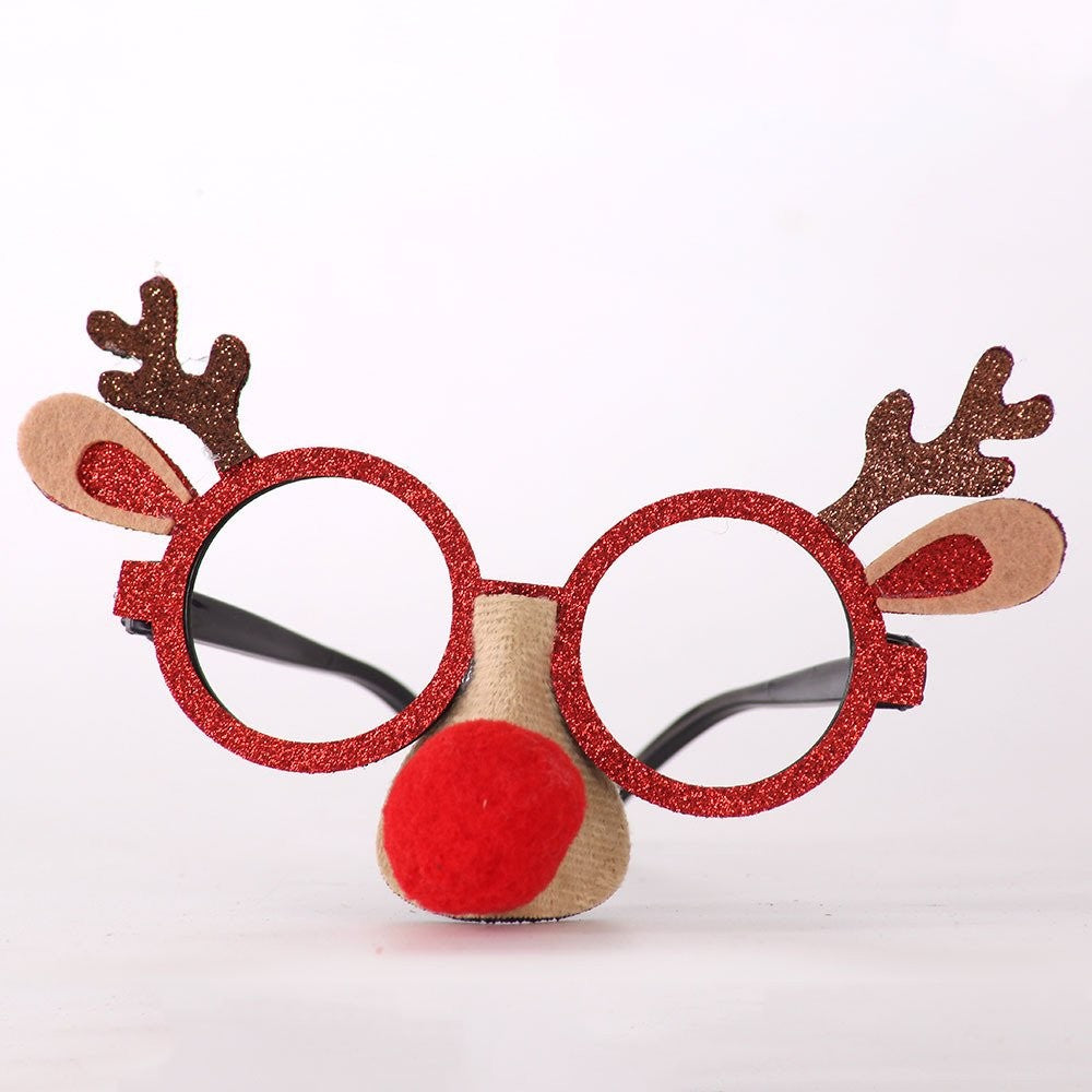 Red Nose Red Frame Antler Glasses