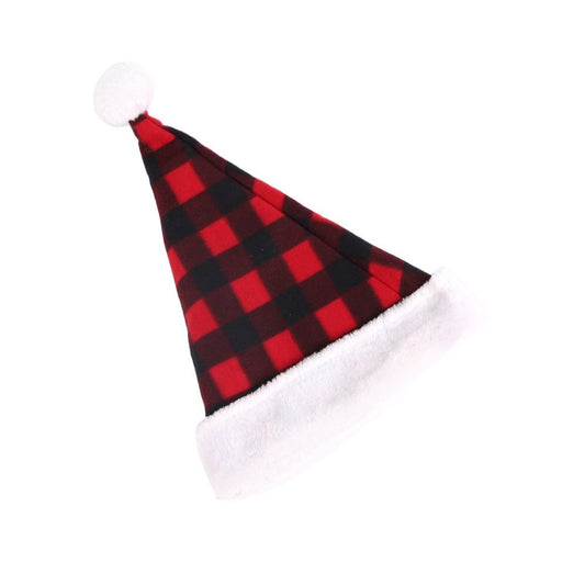 Red Plaid Santa Hat