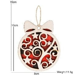 Red Plaid Star Tree Style Hanging Sign