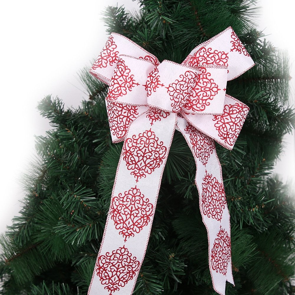 Red Printed Bow (Small) 3