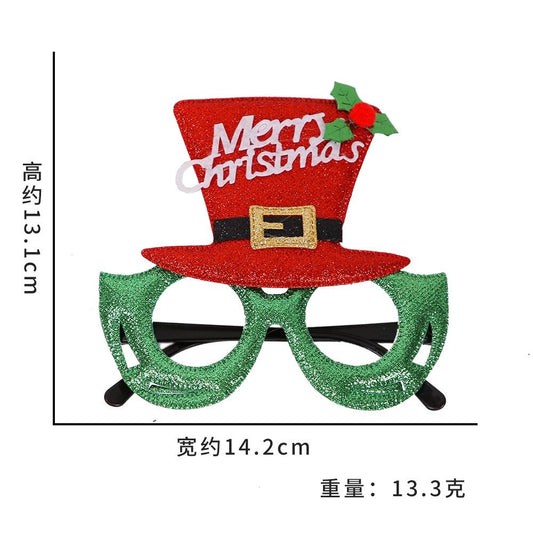 Red Santa Hat Glasses 13.1*14.2cm