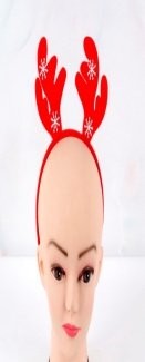 Red Snowflake Antler Head Bopper