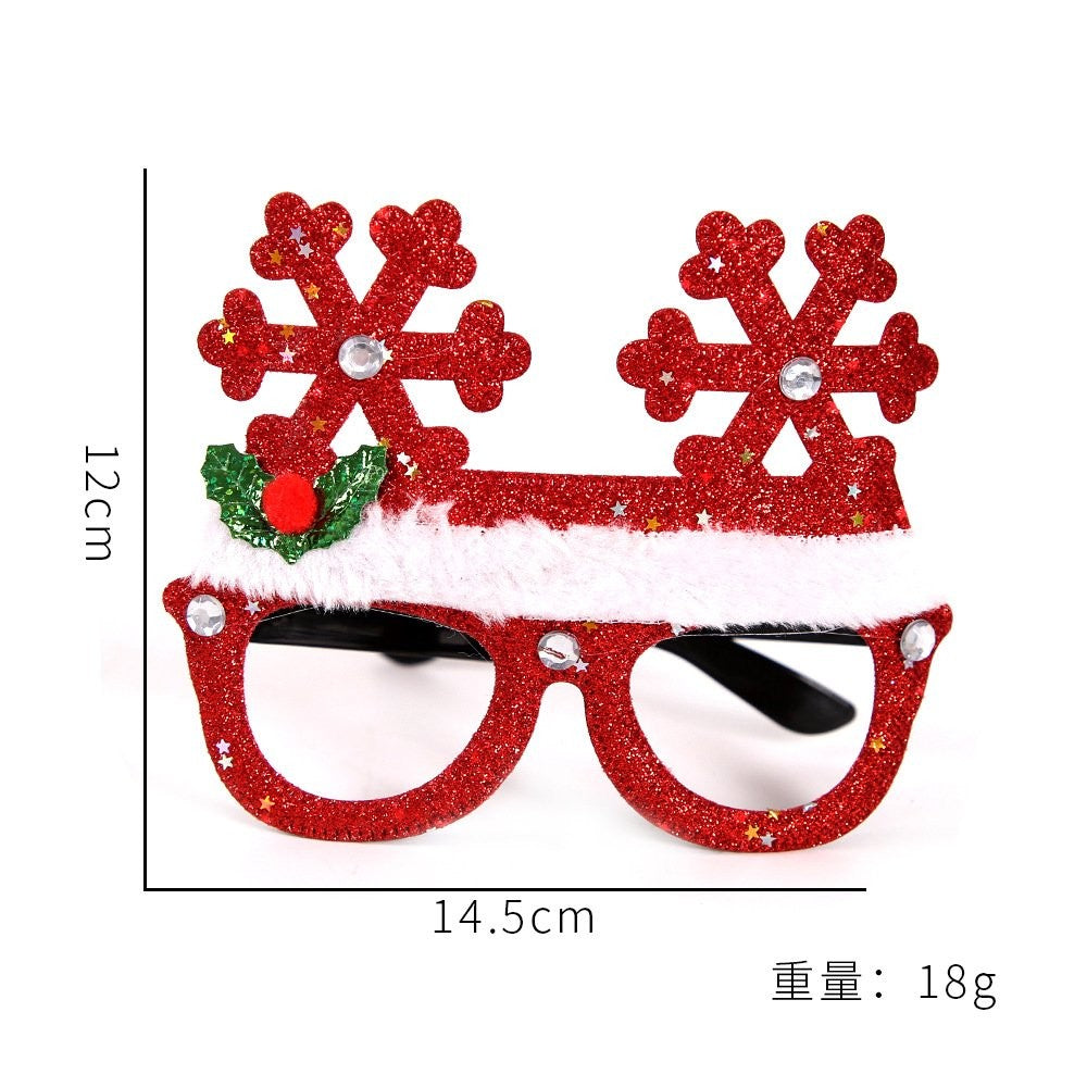 Red Snowflake Hat Glasses
