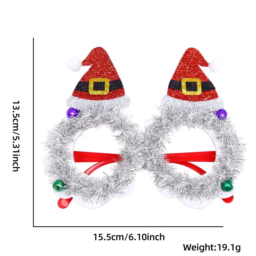 Red Tinsel Boa Five-Pointed Star Glasses 4