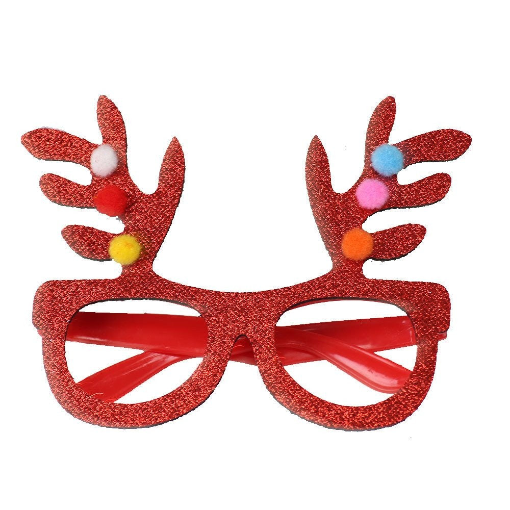 Red with Cotton Bauble Glasses
