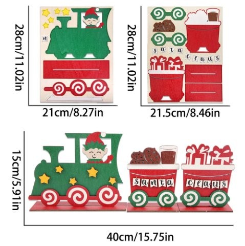 Reindeer Green Front Christmas Bauble Ornament 2