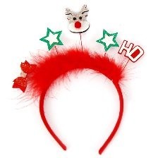 Reindeer Star Red Fluffy Headband 23*19cm