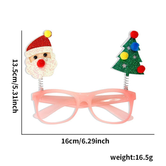 Santa Christmas Tree Pom-Pom Glasses