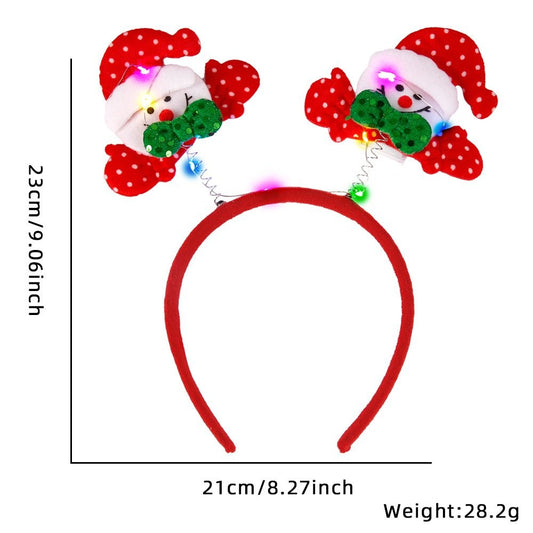 Santa Claus + Bow Headband (with LED)