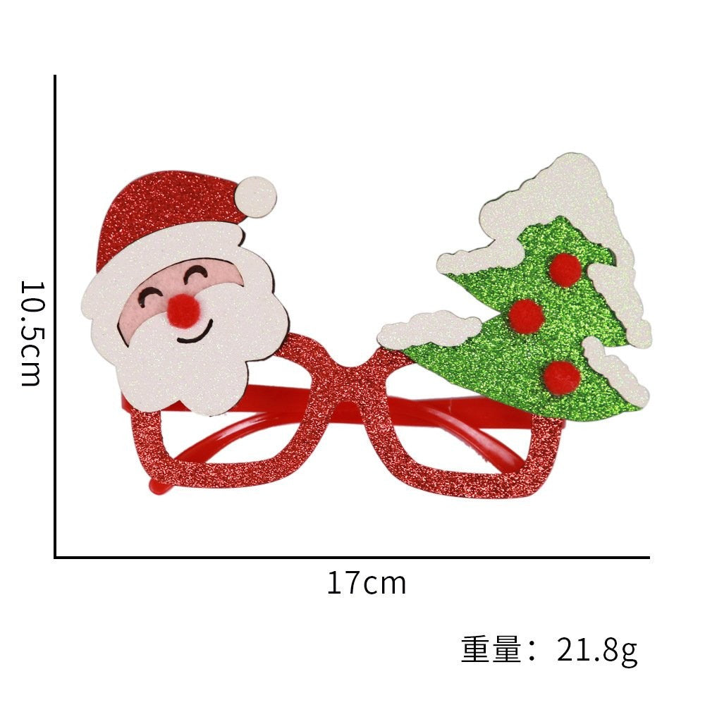 Santa Claus Christmas Tree Red Glasses