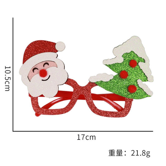 Santa Claus Christmas Tree Red Glasses