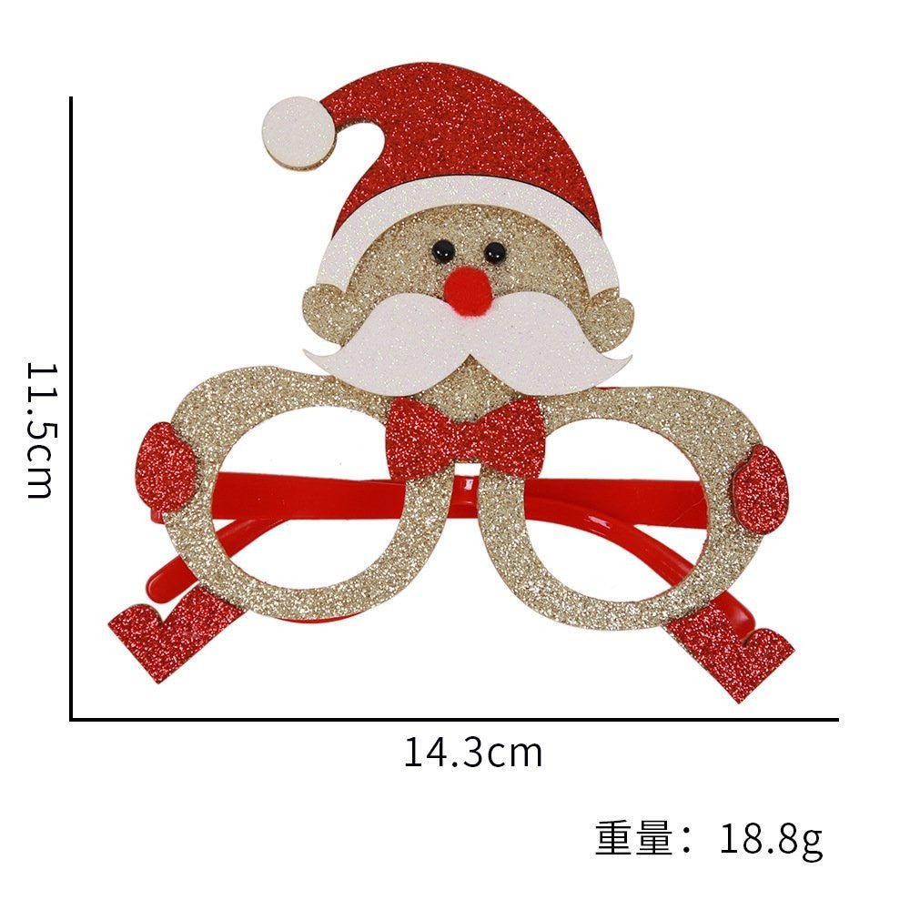 Santa Claus Hat Gold Glasses