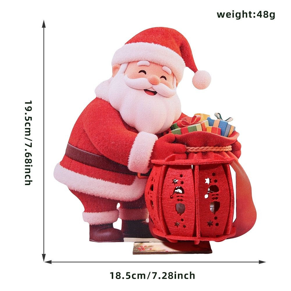 Santa Claus LED Cage Figurine (Without LED) Ornament