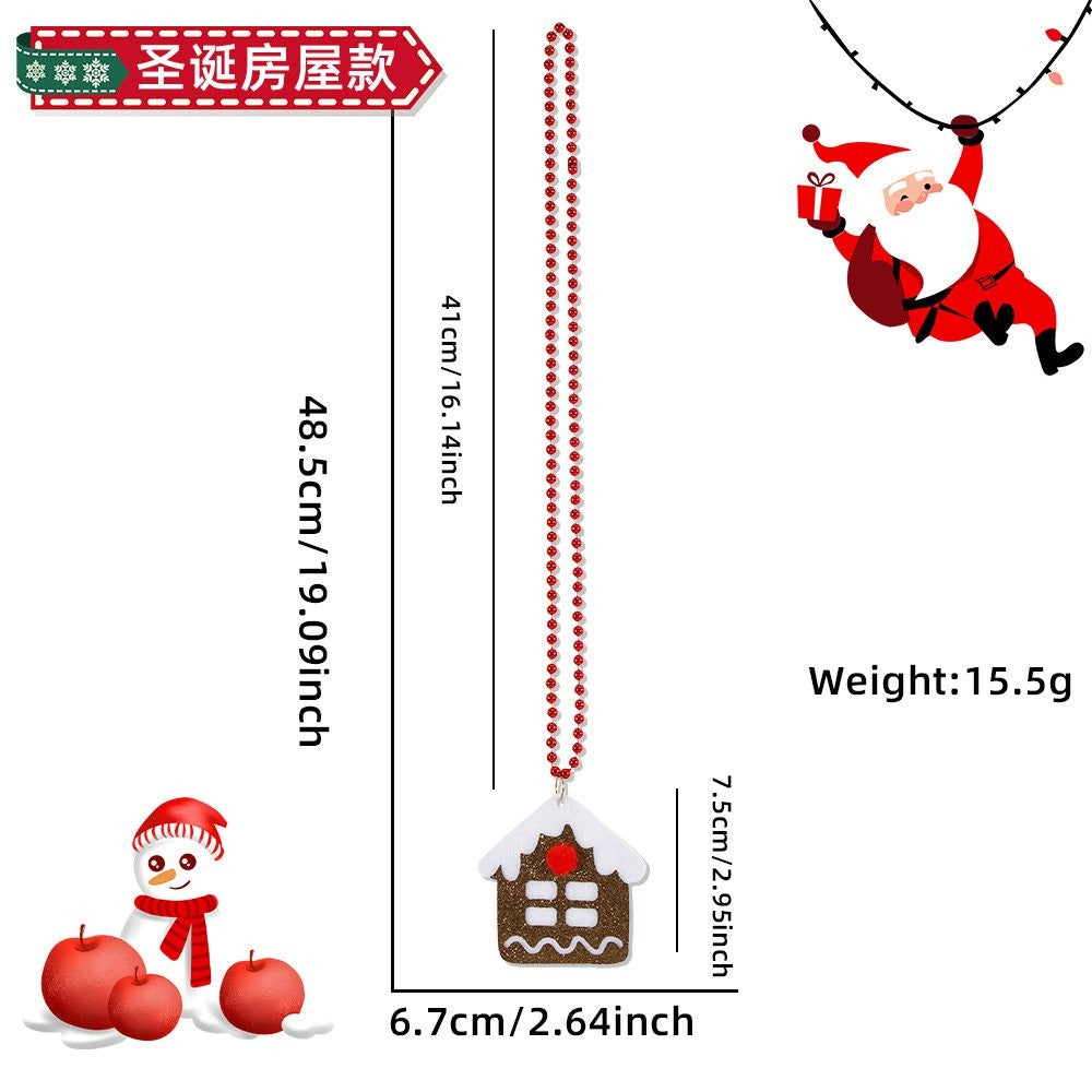 Santa Claus Red Bead Chain Necklace 2
