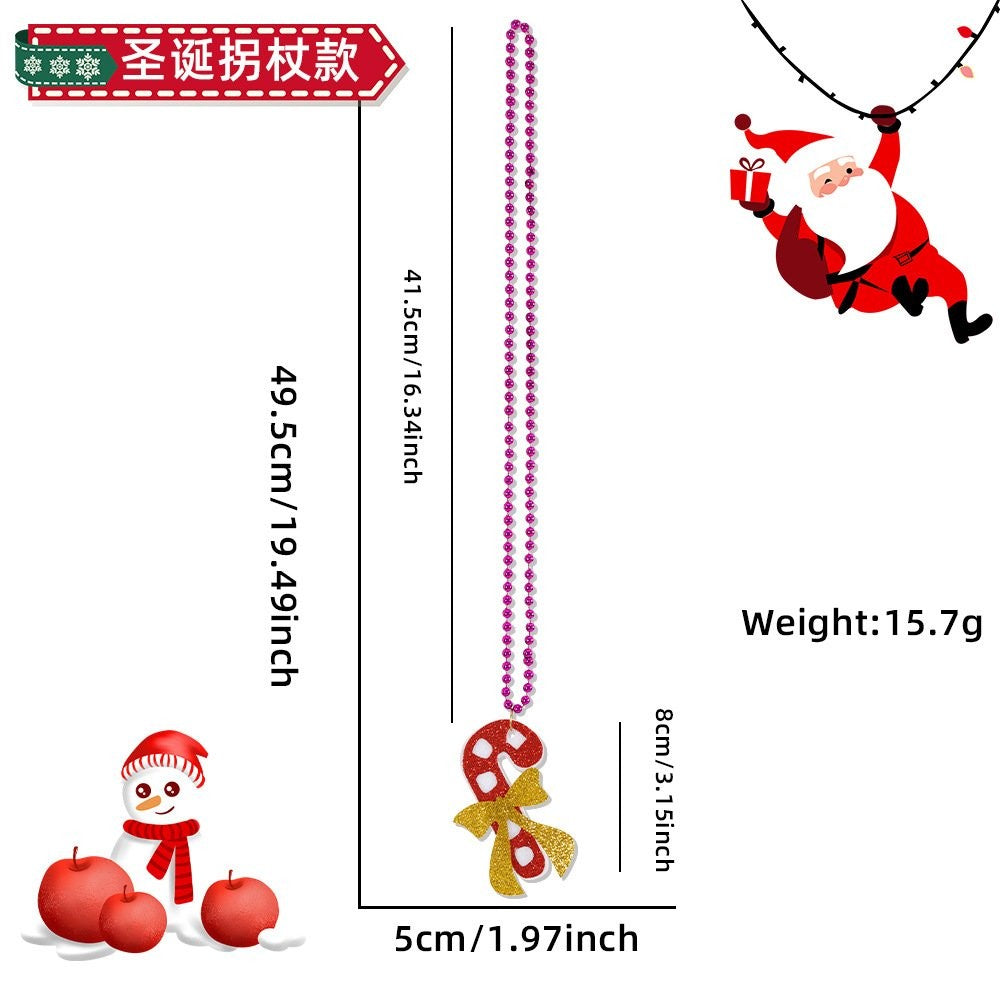 Santa Claus Red Bead Chain Necklace 9