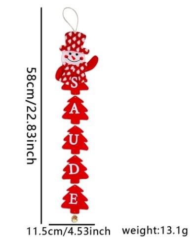 SAUDE Letter Santa Ornament 2