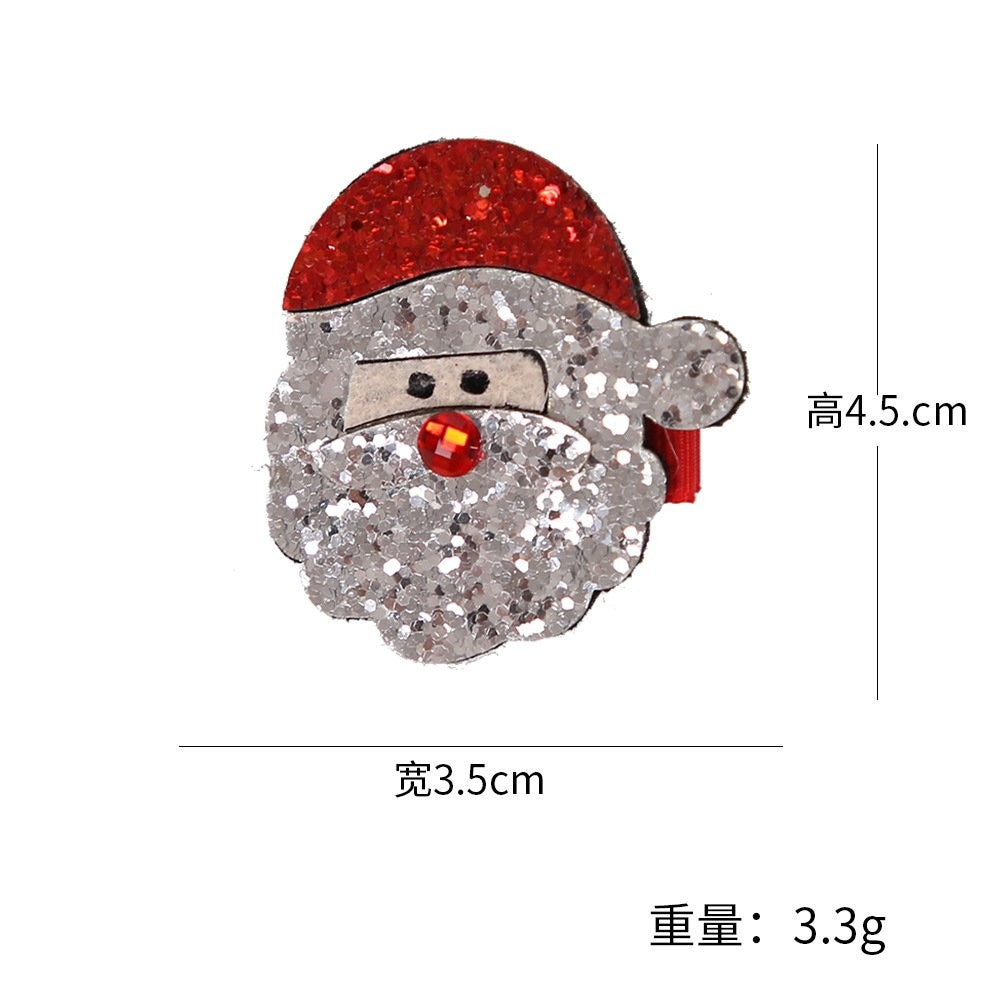 Sequin Santa Claus Hair Clip 4.5*3.5cm