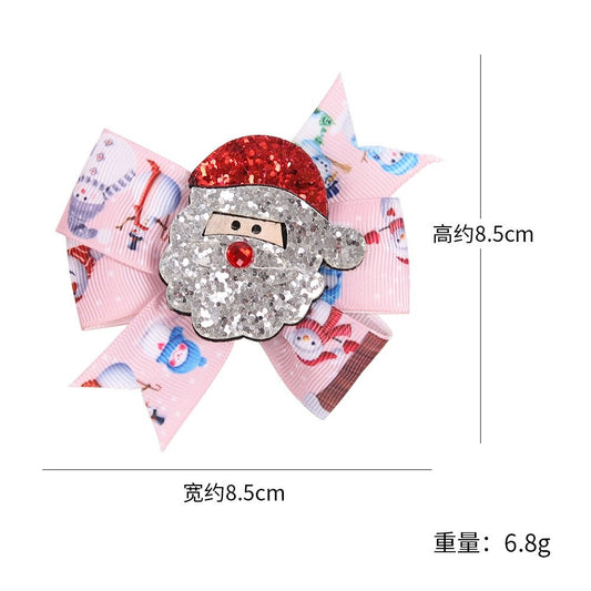 Sequin Santa Claus Hair Clip 8.5*8.5cm