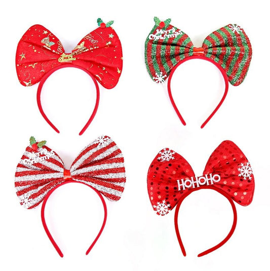 Sequin / Shiny Wire Bow Head Bopper