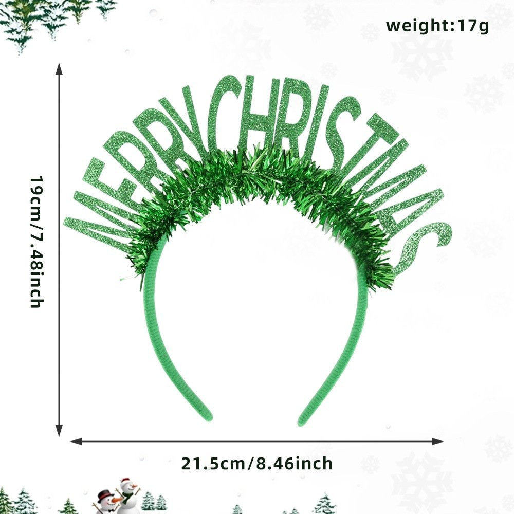 Silver Merry Christmas Headband 2