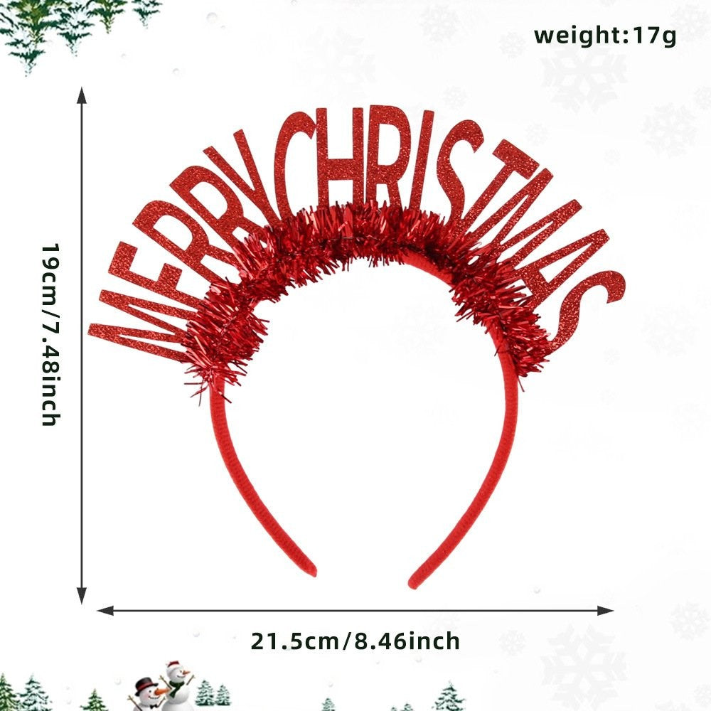 Silver Merry Christmas Headband 3