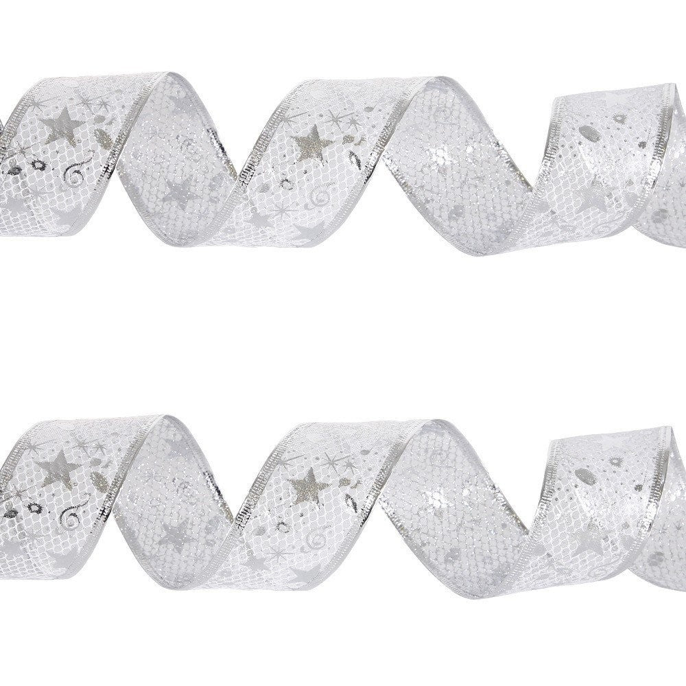 Silver Mesh (5cm) Ribbon 1M