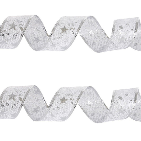 Silver Mesh (5cm) Ribbon 1M
