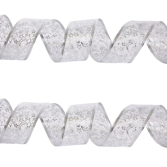 Silver Mesh (5cm) Ribbon 2M