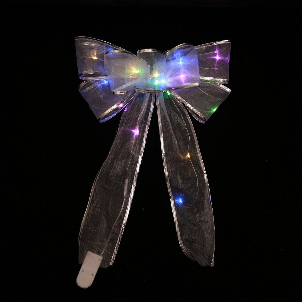 Silver Printed Bow + Colorful LED 2