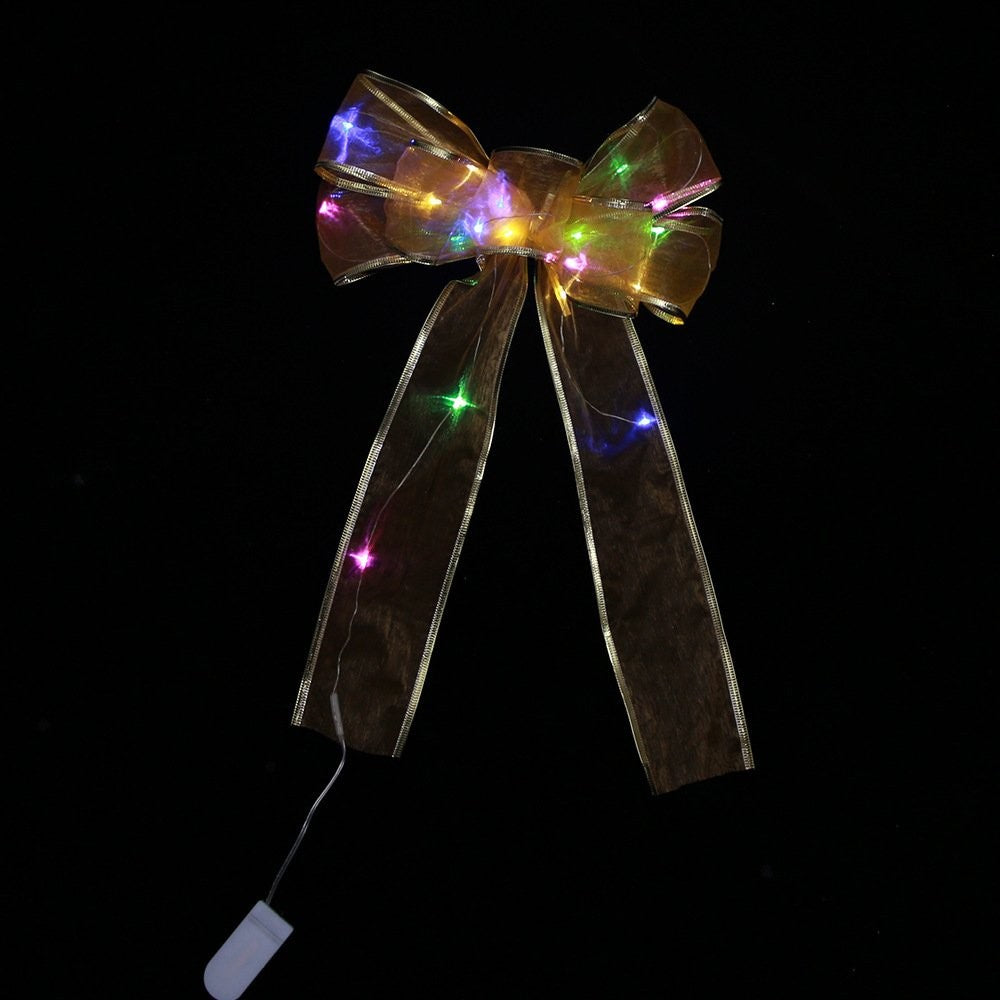 Silver Printed Bow + Colorful LED 5