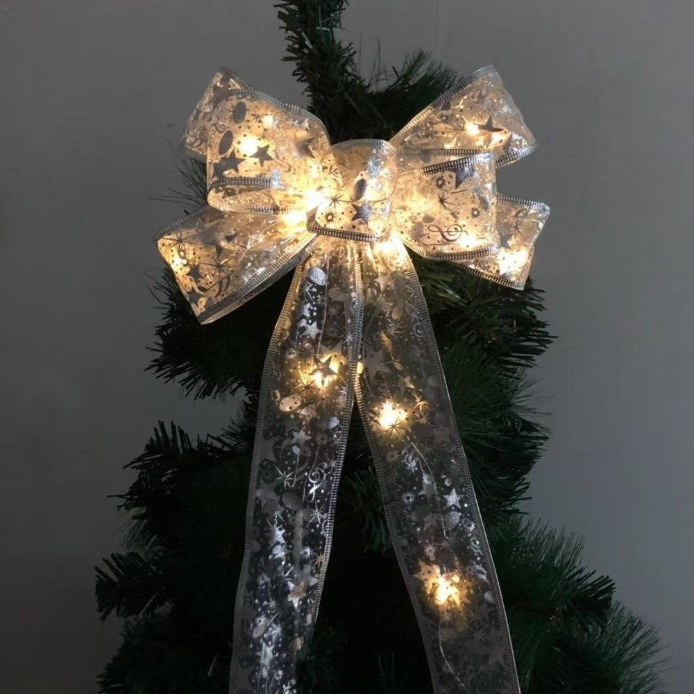 Silver Printed Bow + Warm Color LED
