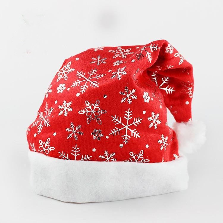 Silver Snowflake Santa Hat