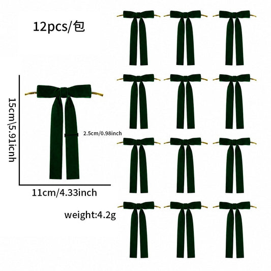Single Layer Green Bow (12 Pc / Bag)