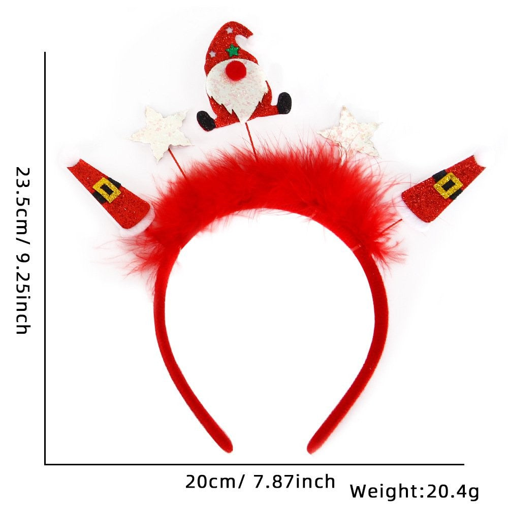 Small Dwarf Star Red Fluffy Headband 23*23cm
