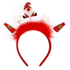 Small Dwarf Star Red Fluffy Headband 23.5*20cm