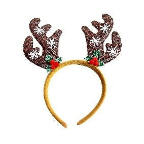 Snowflake Shiny Wire Antler Headband Head Bopper