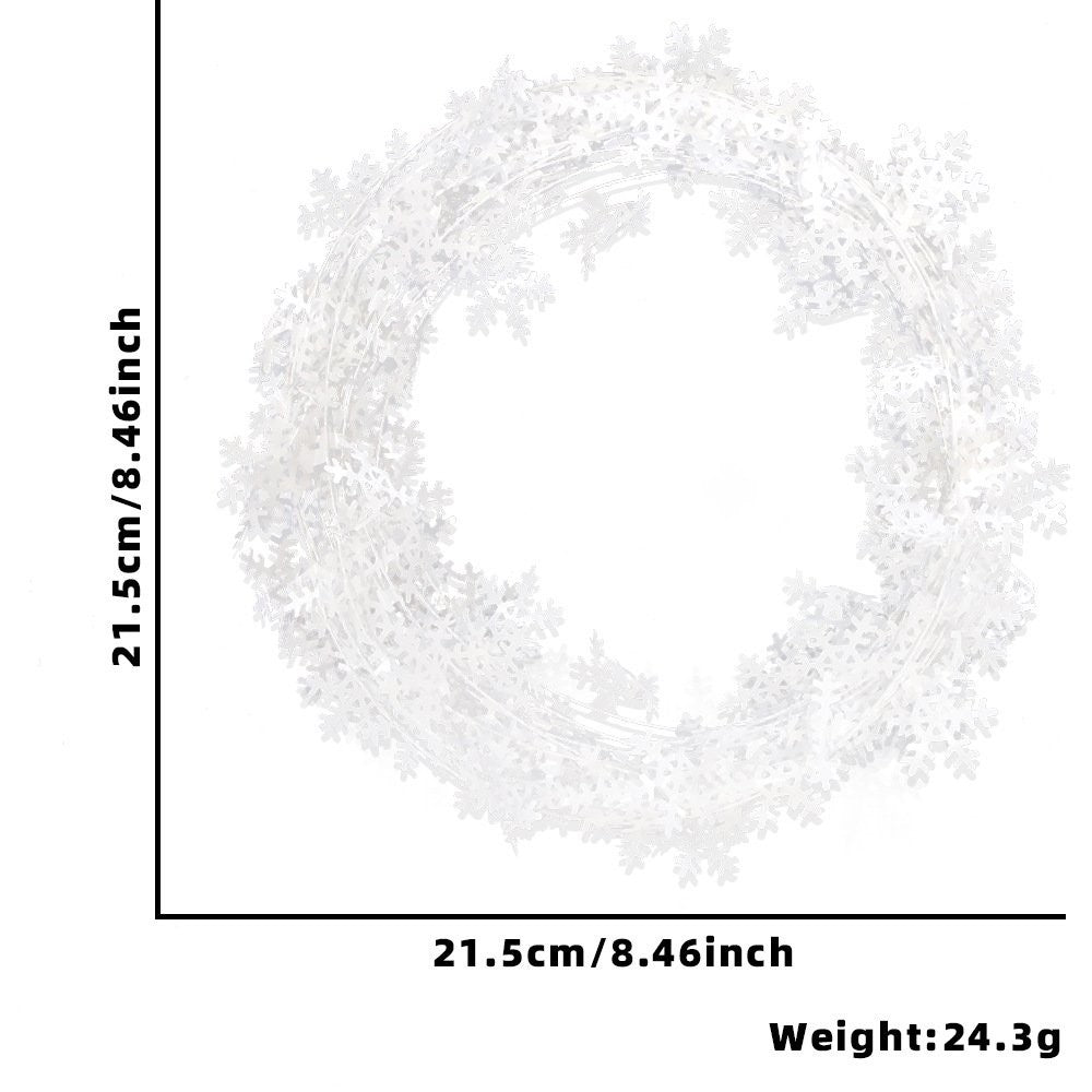 Snowflake Tinsel Iron Wire Length Approx. 7.5M