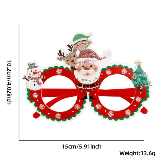 Snowman Christmas Tree Red Glasses Frame