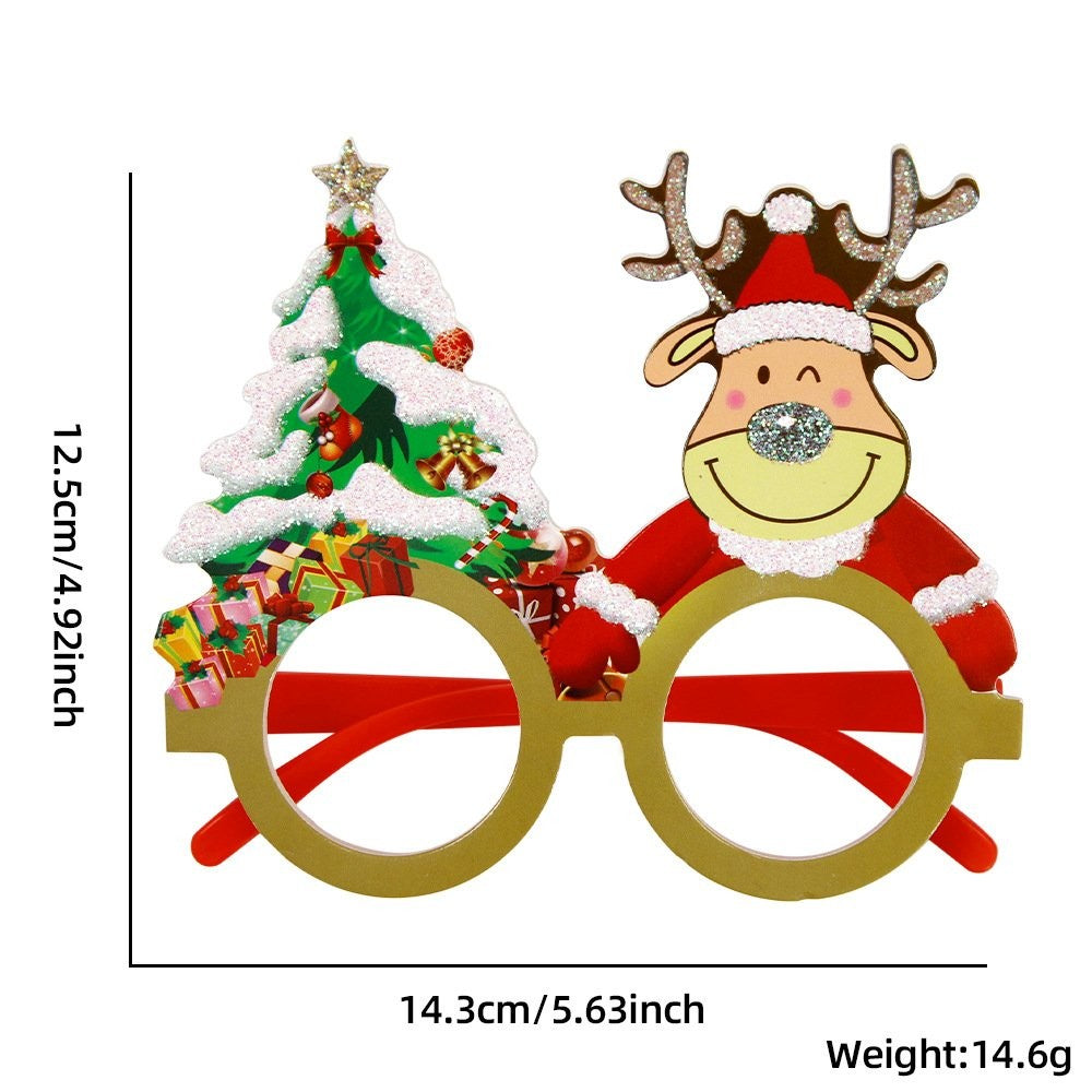 Snowman Christmas Tree Red Glasses Frame 2