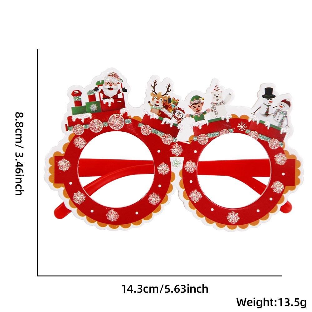 Snowman Christmas Tree Red Glasses Frame 3