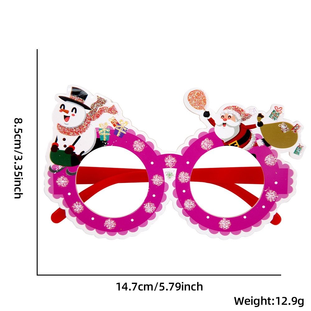 Snowman Christmas Tree Red Glasses Frame 4