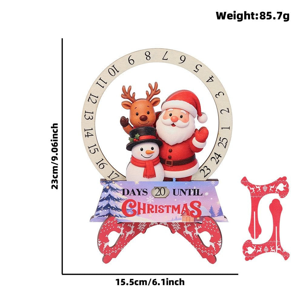 Snowman Countdown Clock Figurine Ornament 3