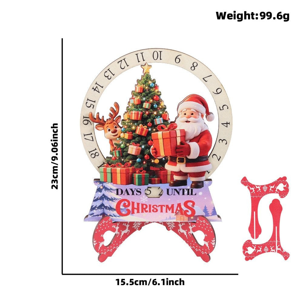 Snowman Countdown Clock Figurine Ornament 4