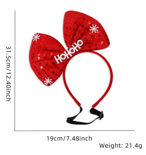 Snowman Gingerbread Red Fluffy Headband 23*22cm