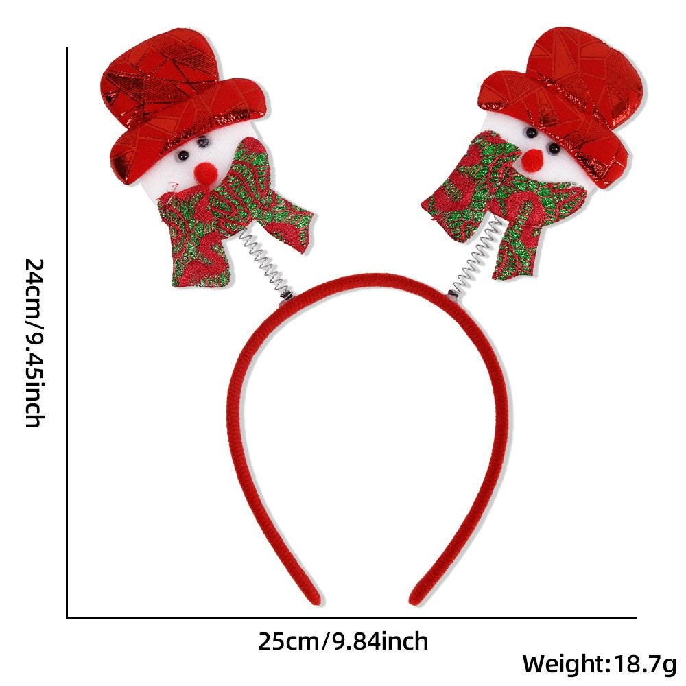 Snowman Red Green Scarf Headband