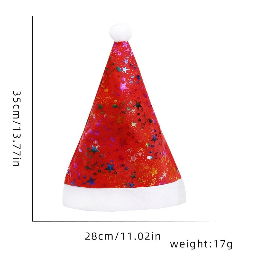 Star Music Note Printed Santa Hat