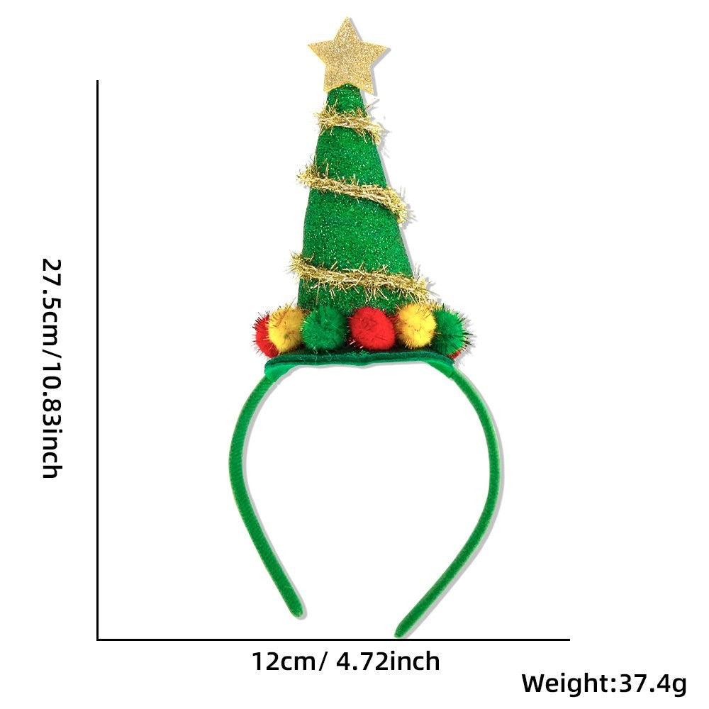 Star Santa Hat Pom-Pom Headband