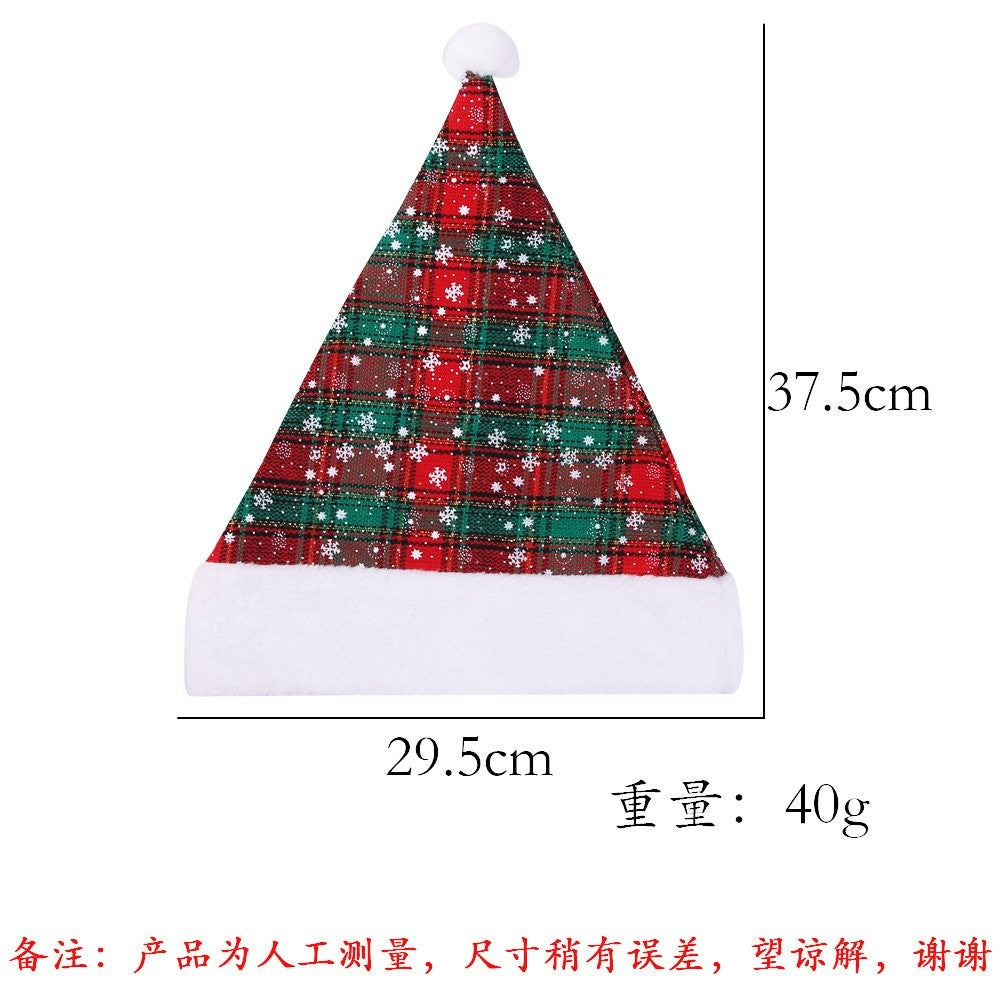 White Snowflake Santa Hat