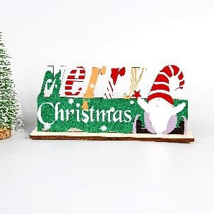 Wooden Christmas Letter Figurine Ornament 10x20cm