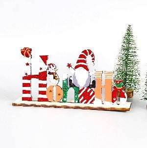 Wooden Christmas Letter Figurine Ornament 10x20cm